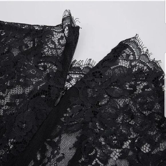 NWT Scarlet Darkness  Gothic Flutter Sleeve Lace Neck A-Line Dress Sz-22W - Picture 12 of 12